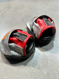 TFM FMVX11 HANDMADE PROFESSIONAL BOXING PUNCHING FOCUS MITTS PADS SPEED PRECISION Kangaroo Leather Silver Black Red