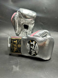 Clearance TFM RL5 HANDMADE PROFESSIONAL BOXING GLOVES 8 oz Silver Pink