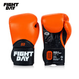 Fight Day JDM01 MUAY THAI BOXING GLOVES Microfiber 6-16 oz Orange Black