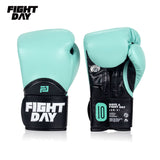 Fight Day JDM01 MUAY THAI BOXING GLOVES Microfiber 6-16 oz Green Black