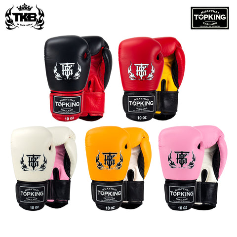 Top King Ultimate Velcro TKBGUV MUAY THAI BOXING GLOVES 8-16 oz 5 Colours