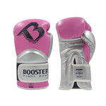 BOOSTER YOUTH MUAY THAI BOXING GLOVES KIDS 4-8 oz Pink Silver