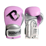 BOOSTER YOUTH MUAY THAI BOXHANDSCHUHE FÜR KINDER, Kunstleder, 4-8 oz, Rosa/Silber 