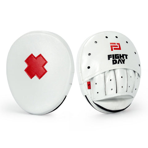 FIGHT DAY SBL-03Y BOXING PUNCHING FOCUS MITTS PADS WHITE