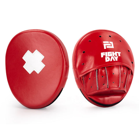 FIGHT DAY SBL-03Y BOXING PUNCHING FOCUS MITTS PADS RED