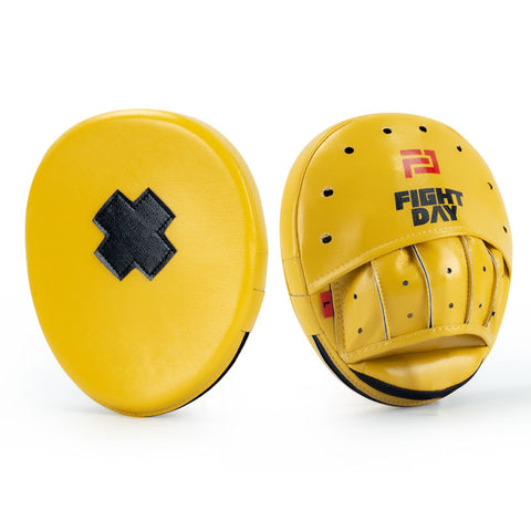 FIGHT DAY SBL-03Y BOXING PUNCHING FOCUS MITTS PADS YELLOW