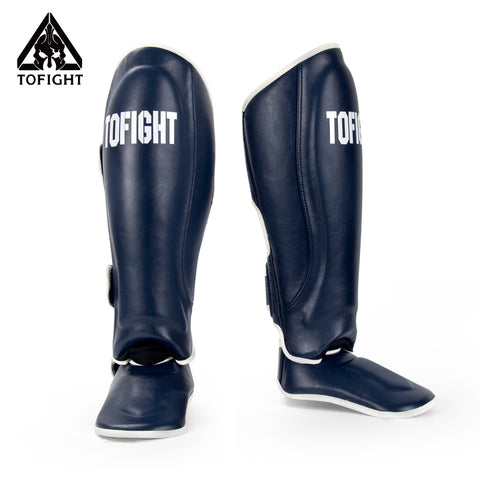 TOFIGHT MUAY THAI BOXEN MMA SPARRING SCHIENBEINSCHÜTZER GRÖSSE M/L Weiß 