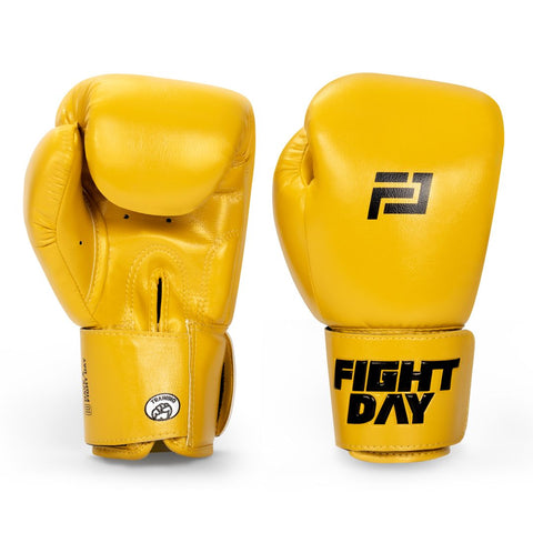 Fight Day TYM-01C MUAY THAI BOXING GLOVES Microfiber kids 4-6 oz Yellow