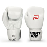 Fight Day TYM-01C MUAY THAI BOXING GLOVES Microfiber 8-16 oz White