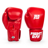 Fight Day TYM-01C MUAY THAI BOXING GLOVES Microfiber 8-16 oz Red