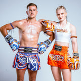 Top King TKBGWT WILD TIGER MUAY THAI BOXHANDSCHUHE, Rindsleder, 8-14 oz, 3 Farben