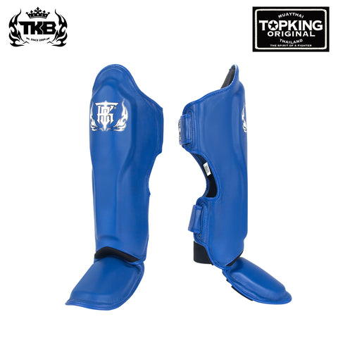 TOP KING TKSGBL MUAY THAI BOXING MMA SCHIENBEINSCHÜTZER Leder M-XL Rot 
