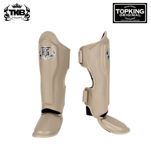 TOP KING TKSGBL MUAY THAI BOXING MMA SCHIENBEINSCHÜTZER Leder M-XL Rot 