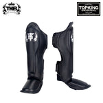 TOP KING TKSGP-GL MUAY THAI BOXING SHIN GUARD PROTECTOR S-XL Black