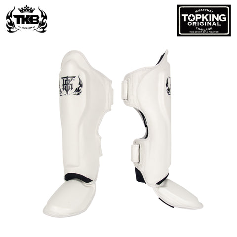 TOP KING TKSGBL MUAY THAI BOXING MMA SCHIENBEINSCHÜTZER Leder M-XL Rot 