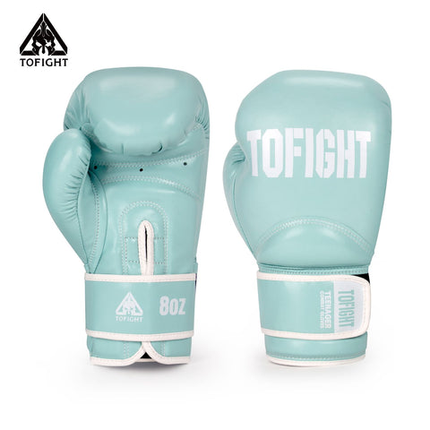 TOFIGHT MUAY THAI BOXING GLOVES VELCRO CLOSURE 6-10 oz Mint Green