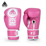 TOFIGHT MUAY THAI BOXING GLOVES VELCRO CLOSURE 6-10 oz Pink White
