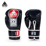 TOFIGHT MUAY THAI BOXING GLOVES VELCRO CLOSURE 6-10 oz Black Red