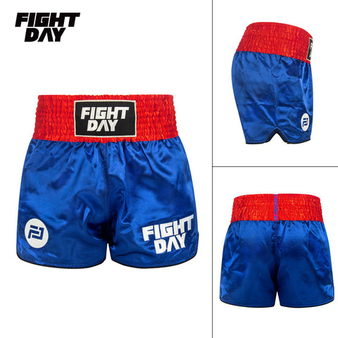 FIGHTDAY BS008 MUAY THAI MMA BOXING SHORTS XS-XXL Blue Red
