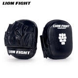 LION FIGHT MINI PUNCHING FOCUS MITTS PADS BLACK / WHITE BLACK / RED WHITE