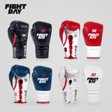 FIGHTDAY ZYS01 PROFESSIONAL COMPETITION MUAY THAI BOXING GLOVES LACE UP Microfiber 8-14 oz 4 Colours
