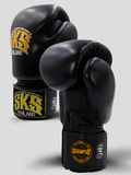 SKS EMPIRE VELCRO MUAY THAI BOXING GLOVES 8-16 OZ BLACK