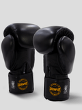 SKS EMPIRE VELCRO MUAY THAI BOXING GLOVES 8-16 OZ BLACK