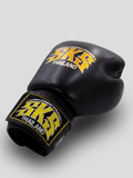 SKS EMPIRE VELCRO MUAY THAI BOXING GLOVES 8-16 OZ BLACK
