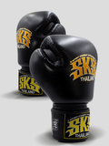 SKS EMPIRE VELCRO MUAY THAI BOXING GLOVES 8-16 OZ BLACK