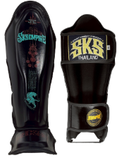 SKS Empire Tiger Bomb Muay Thai Shinguards Size S-XL Black