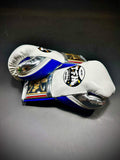 TFM RL5 HANDMADE PROFESSIONAL BOXING GLOVES 10 oz White Blue