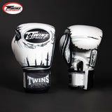 TWINS SPIRIT MUAY THAI BOXING GLOVES 8-16 oz Comic FBGVL3-66 White