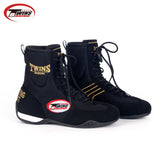 TWINS SPIRIT TBSD1 BOXING SHOES BOXING BOOTS EUR 37-46 BLACK/WHITE
