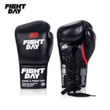 FIGHTDAY ZYS02 PROFESSIONAL COMPETITION MUAY THAI BOXING GLOVES LACE UP Microfiber 8-16 oz 4 Colours