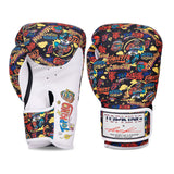 TOP KING X PUCK MUAY THAI BOXING GLOVES 8-16 oz BLACK