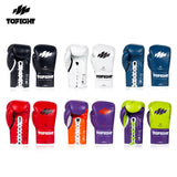 TOFIGHT PROFESSIONAL COMPETITIONS MUAY THAI BOXHANDSCHUHE KLETTVERSCHLUSS 8-14 oz Schwarz