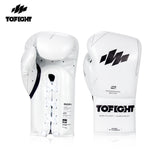 TOFIGHT PROFESSIONAL COMPETITIONS MUAY THAI BOXHANDSCHUHE KLETTVERSCHLUSS 8-14 oz Schwarz