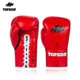 TOFIGHT PROFESSIONAL COMPETITIONS MUAY THAI BOXHANDSCHUHE KLETTVERSCHLUSS 8-14 oz Schwarz