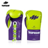 TOFIGHT PROFESSIONAL COMPETITIONS MUAY THAI BOXHANDSCHUHE KLETTVERSCHLUSS 8-14 oz Schwarz
