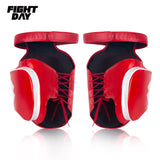 FAIRTEX TP3 Deluxe Oberschenkelschutzpolster für Muay Thai Boxen MMA Sparring Erwachsene Leder Größe frei schwarz 