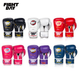 Fight Day SZM01 Professional Muay Thai Boxing Glvoes  Microfiber 12-18 oz 6 Colours