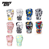 Fight Day Flower MUAY THAI BOXHANDSCHUHE Mikrofaser Kinder 4-6 oz 