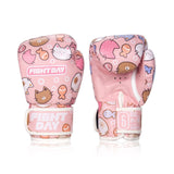Fight Day Flower MUAY THAI BOXHANDSCHUHE Mikrofaser Kinder 4-6 oz 
