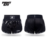 FIGHTDAY FDMS104 MUAY THAI MMA BOXING SHORTS M-XXL Black