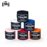 TOP KING TKHW4 MUAY THAI BOXING HANDWRAPS WITH KNUCKLE SHIELDS COTTON ELASTIC 3.5m Vary Colours
