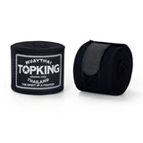 TOP KING TKHW4 MUAY THAI BOXING HANDWRAPS WITH KNUCKLE SHIELDS COTTON ELASTIC 3.5m Vary Colours