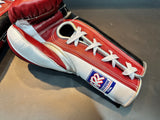 TFM RL6 HANDMADE PROFESSIONAL LACE UP BOXING GLOVES 14 oz Red Black White