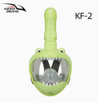 Kinder-Maske mit Cartoon-Motiv, zum Tauchen, Schnorcheln, Schwimmen, Antibeschlag, faltbar, Vollmaske, Junior, 4 Farben