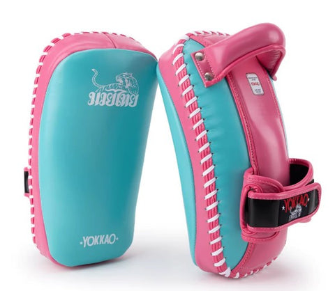 YOKKAO FREE STYLE KICKING PADS Leather Blue Pink