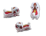 Cultural Art Chinese Traditional Miniature Lion Dance Handicraft Car Decorative 4.5 x 4.5 x 9 cm 3 Colours